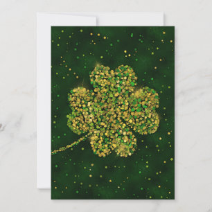 Irish Kleeblatt Vier-Blatt Lucky Clover Feiertagskarte