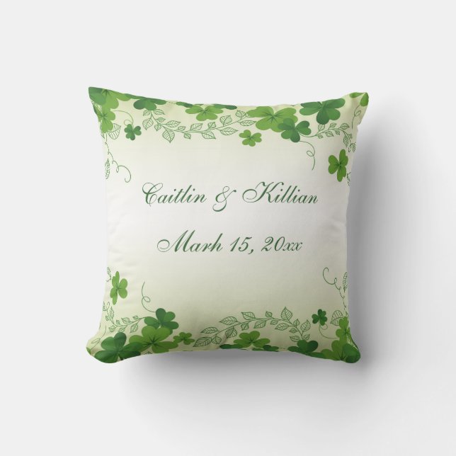 Irish Kleeblatt Wedding Kissen (Vorderseite)
