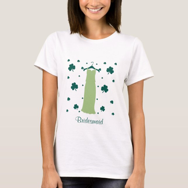 Irish Kleeblatts Bridesmaid Dress T-Shirt (Vorderseite)