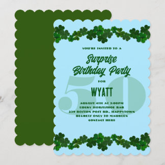 Irish Kleeblatts März Surpirse Geburtstagsparty In Einladung