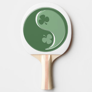 Irish Kleeblatts Yin Yang and Frog Tischtennis Schläger