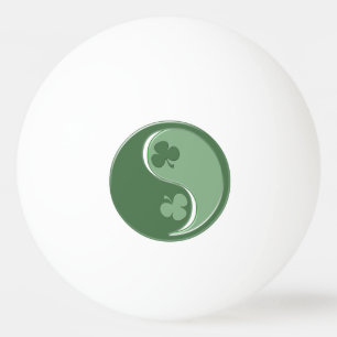 Irish Kleeblatts Yin Yang and Frog Tischtennisball