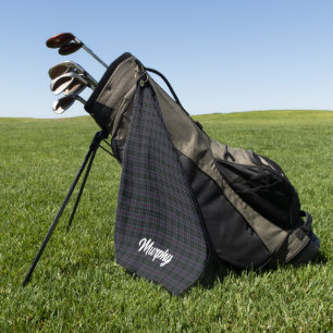 Irish Landkreis Carlow Tartan Personalisiert Golfhandtuch