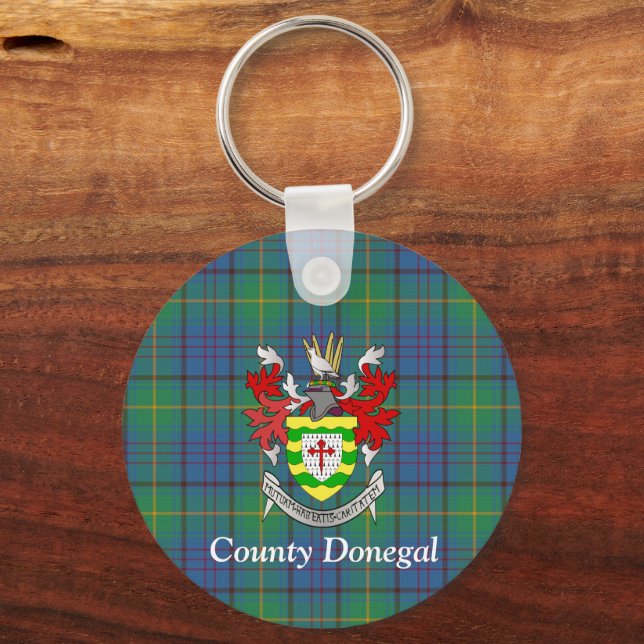 Irish Landkreis Donegal Tartan Personalisiert Schlüsselanhänger (Rückseite)