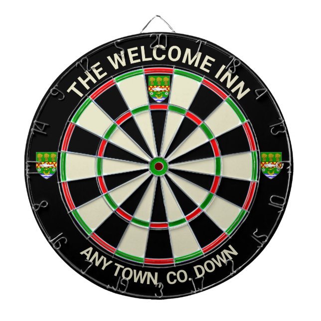 Irish Landkreis Down Ireland Dartboard Dartscheibe (vorne)