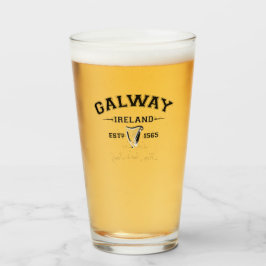 Irish Landkreis Galway Ireland Personalisiert Text Glas
