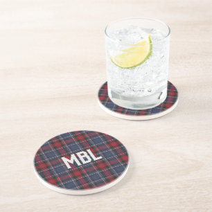 Irish Landkreis Louth Tartan Kariert Personalisier Getränkeuntersetzer