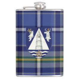 Irish Landkreis Waterford Tartan & Wappen Flachmann