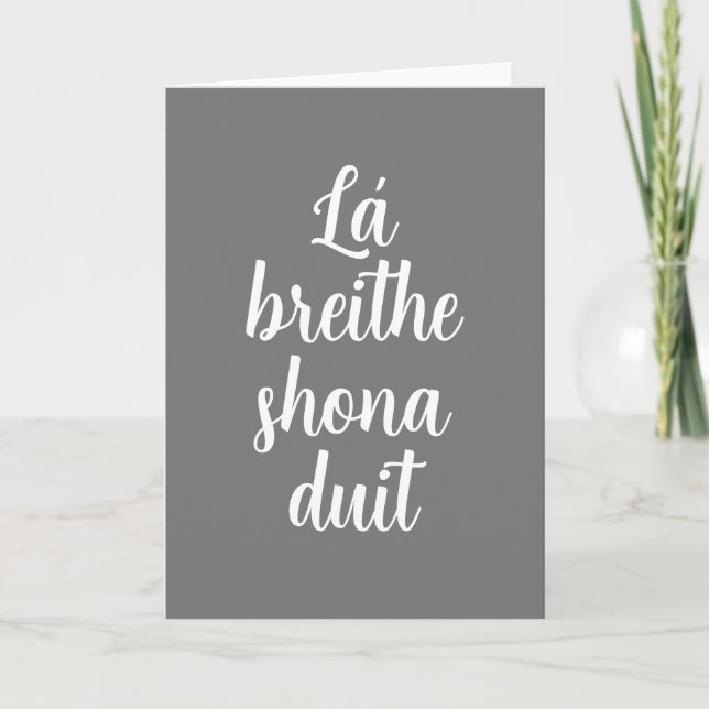 Irish language Happy Birthday Card Karte (Vorderseite)