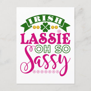 Irish Lassie Oh So Sassy St Patrick's Day Postkarte