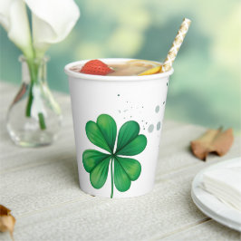 Irish Leaf St Patrick's Day Baby Shower Pappbecher