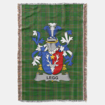 Irish Legg oder Legge Coat of Arms Familienwappen 