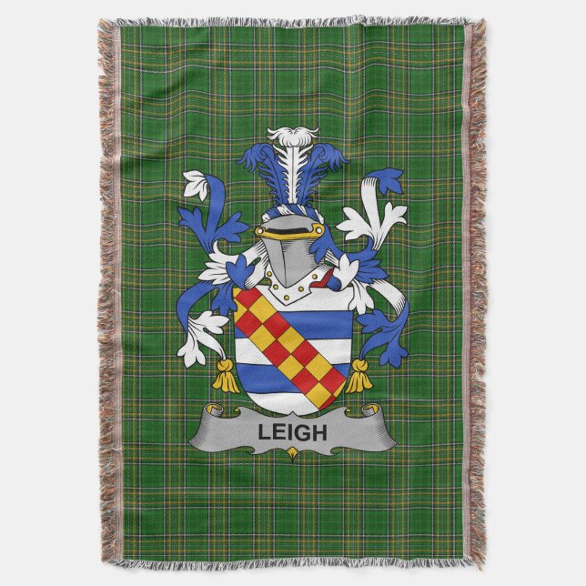 Irish Leigh oder McLaeghis Coat of Arms Family Cre Decke (Vorderseite Vertikal)