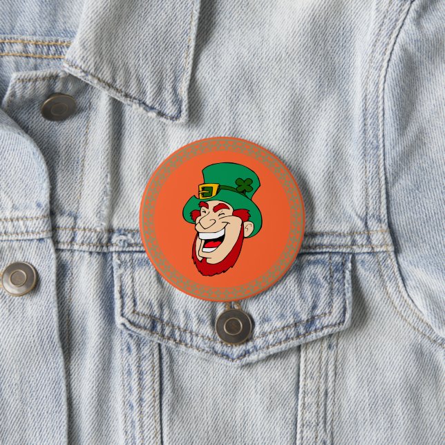 Irish Leprechaun Button (Beispiel)