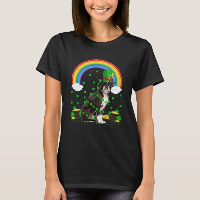 Irish Leprechaun Hat Boston Terrier St Patrick s D T-Shirt (Vorderseite)