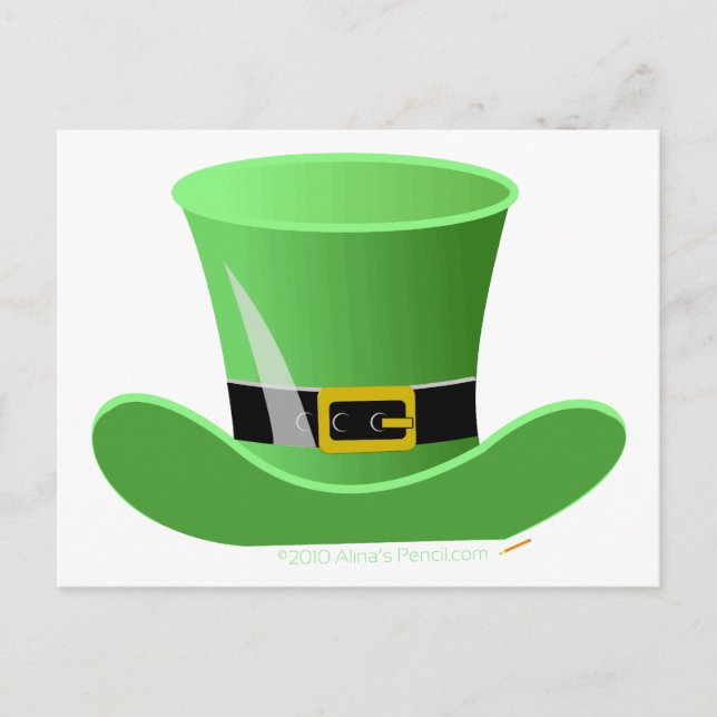 Irish Leprechaun Hat Lucky St. Patrick's Day Postkarte (Vorderseite)