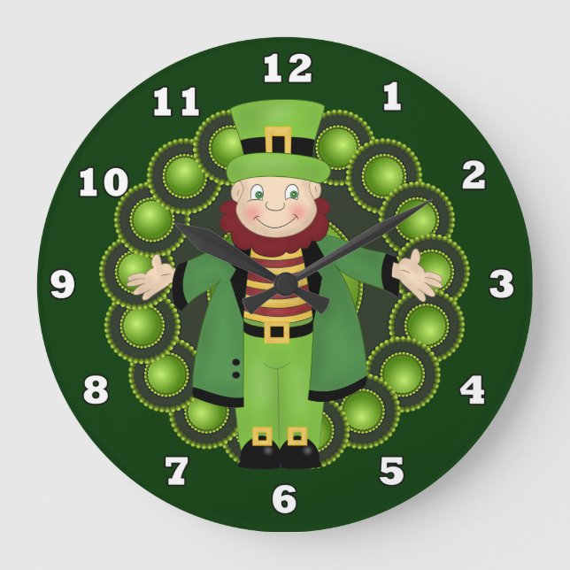 Irish Leprechaun Horloge murale (Recto)