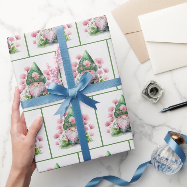 Irish Leprechaun in Garden Geschenkpapier (Schenken)