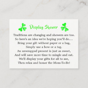 Irish Leprechaun Kleeblatt Babydusche Begleitkarte