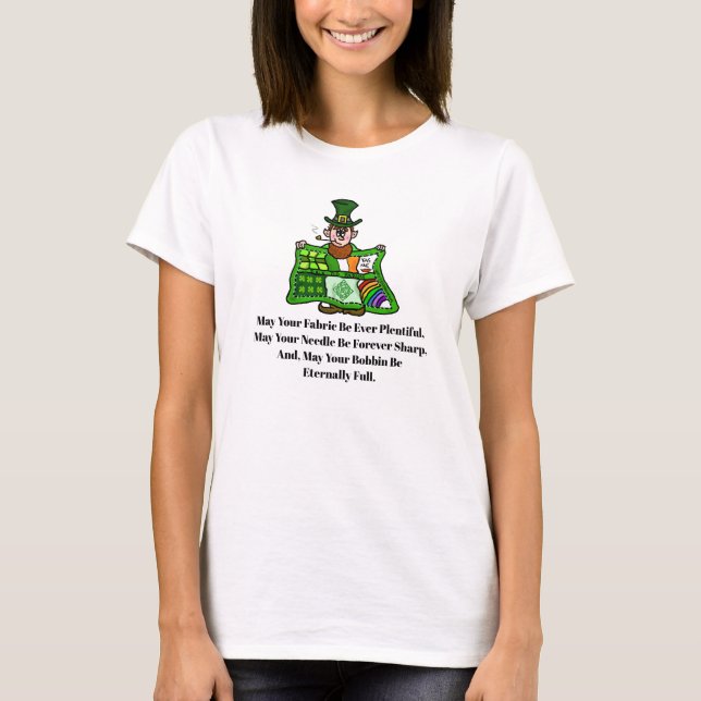 Irish Leprechaun mit Quilt-T - Shirt (Vorderseite)