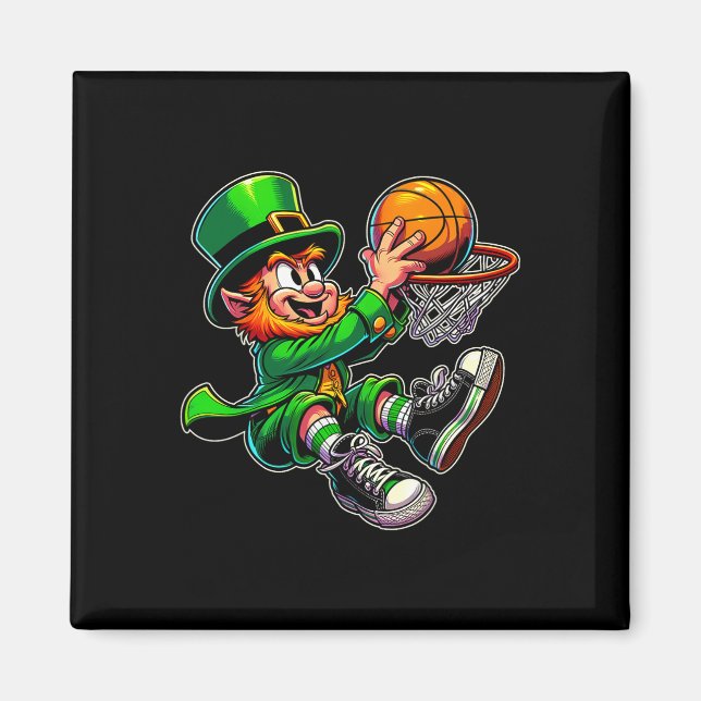 Irish Leprechaun Sketll Player Du Patrick's Day Magnet (Vorne)