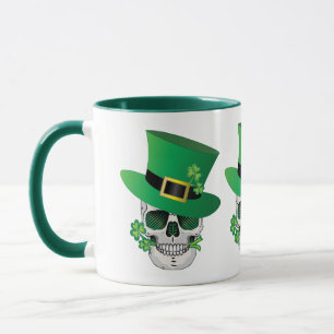 Irish Leprechaun Skull Tasse