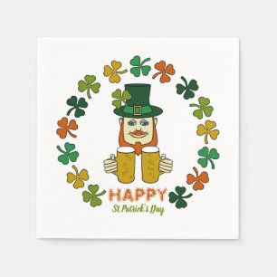 Irish Leprechaun, St Patrick's Day Party Serviette