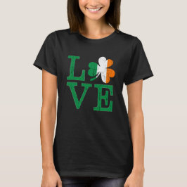 Irish Liebe Distressed Tricolor Kleeblatt St Paddy T-Shirt