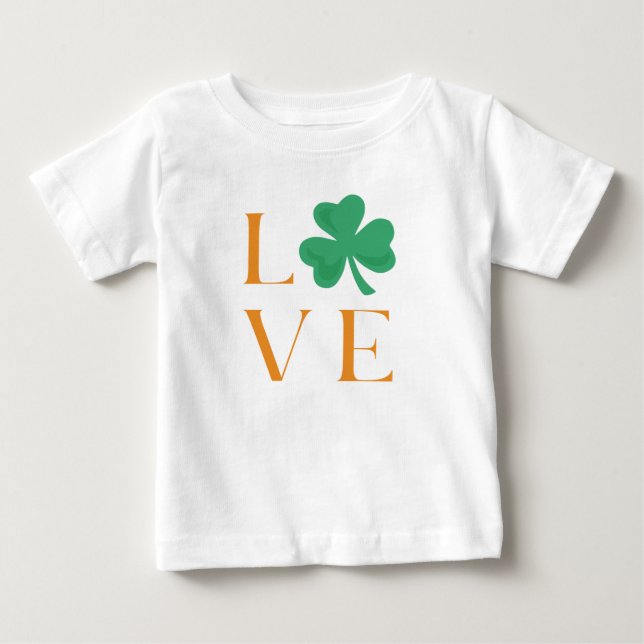 Irish Liebe Green and Orange T-Shirt for Babies (Vorderseite)