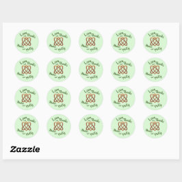 Irish Liebe Knot, 2 Herzen gespielt Runder Aufkleber