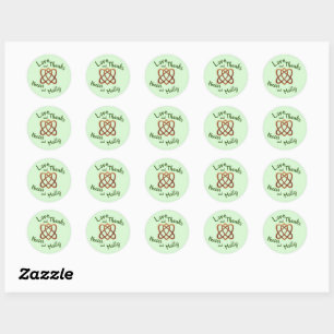 Irish Liebe Knot, 2 Herzen gespielt Runder Aufkleber