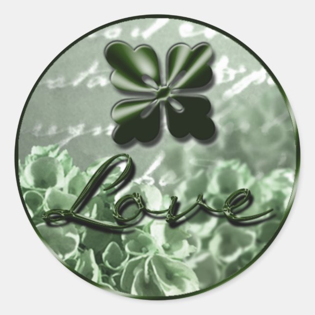 Irish Liebe Umschlag Aufkleber (Vorderseite)