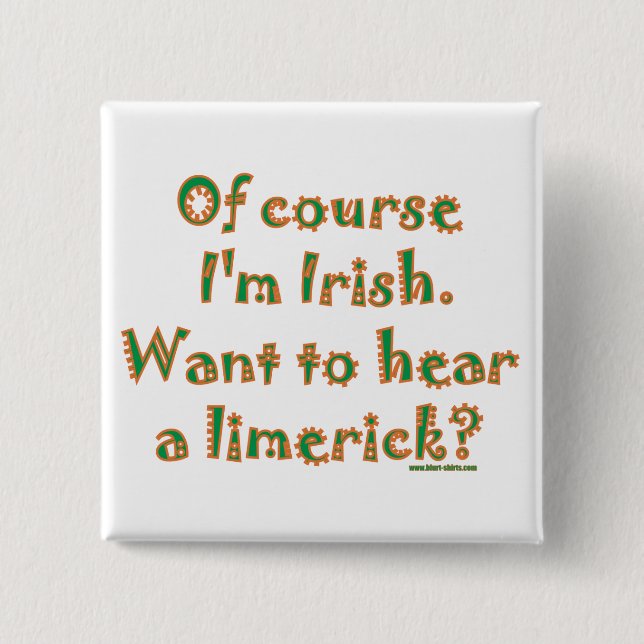 Irish Limerick Button (Vorderseite)