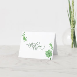 Irish Little Kleeblatt Baby Dusche Danke Karte