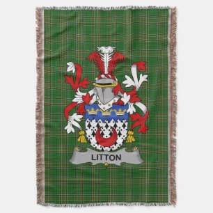 Irish Litton Coat of Arms Familienwappen Irland Decke