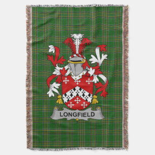 Irish Longfield Coat of Arms Familienwappen Irland Decke