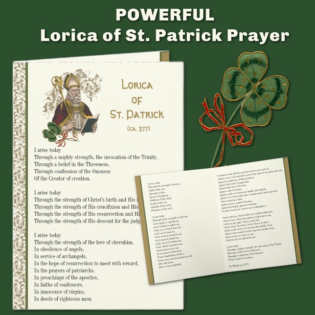 Irish Lorica of St. Patrick Prayer Karte (This prayer is a sacred shield of words, timeless protection, and enduring blessings for the soul. )