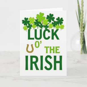 Irish-Luck-Hufeisen-Glückwunschkarte Karte