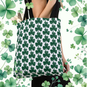 Irish Luck Trendy Grunge Clover Leaf Tasche