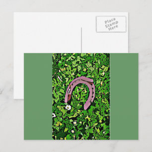 Irish Lucky Horseshoe Postkarte