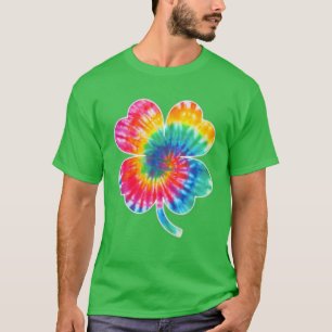 Irish Lucky Kleeblatt Gefärbte Krawatte Clover St T-Shirt