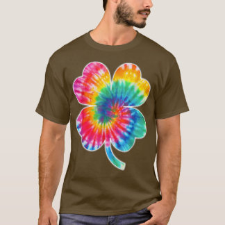 Irish Lucky Kleeblatt Gefärbte Krawatte Clover St  T-Shirt