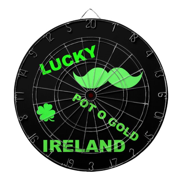 Irish Lucky Pot o Gold Quotes Dartscheibe (vorne)
