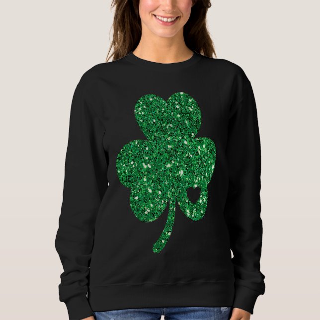 Irish Lucky Shamrock Green Clover St Patrick's Day Sweatshirt (Vorderseite)