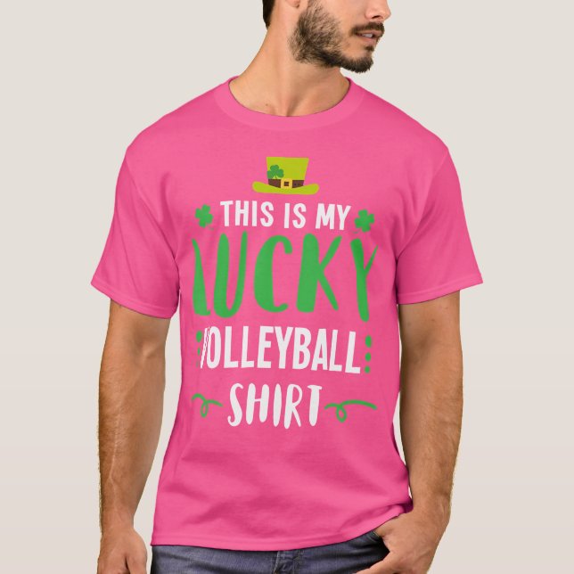Irish Lucky Volleyball St Patricks Day T-Shirt (Vorderseite)