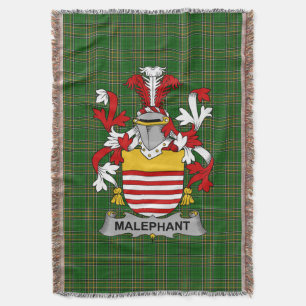 Irish Malaphant Coat of Arms Familienwappen Irland Decke