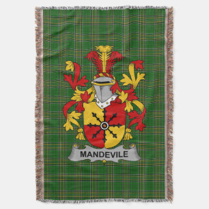 Irish Mandevile Coat of Arms Familienwappen Irland Decke
