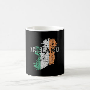 Irish Map and Flag Souvenir entsetzt Irland Kaffeetasse