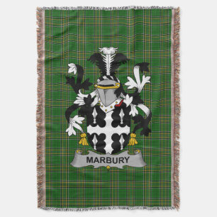 Irish Marbury Coat of Arms Familienwappen Irland Decke