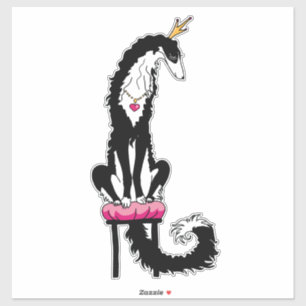 Irish Marked Borzoi Die Vinyl Sticker schneiden